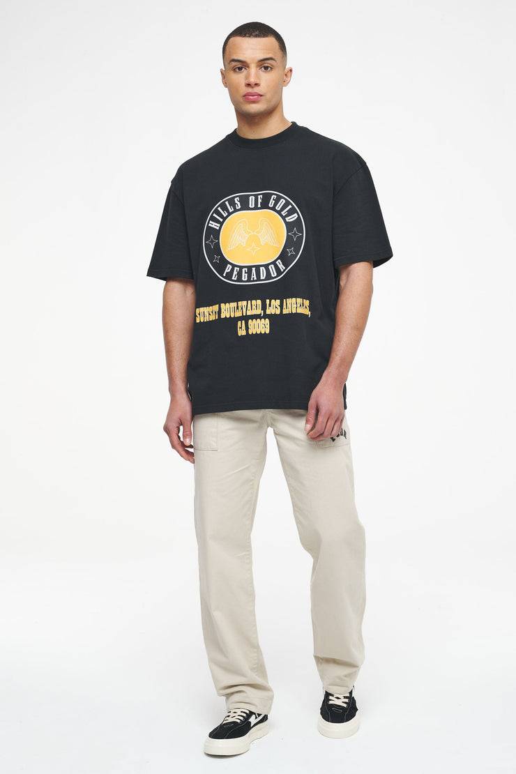 Pegador Algon Oversized Tee Vintage Washed Black Ink Bis zu 50% Rabatt