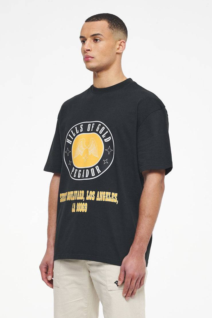 Pegador Algon Oversized Tee Vintage Washed Black Ink Bis zu 50% Rabatt