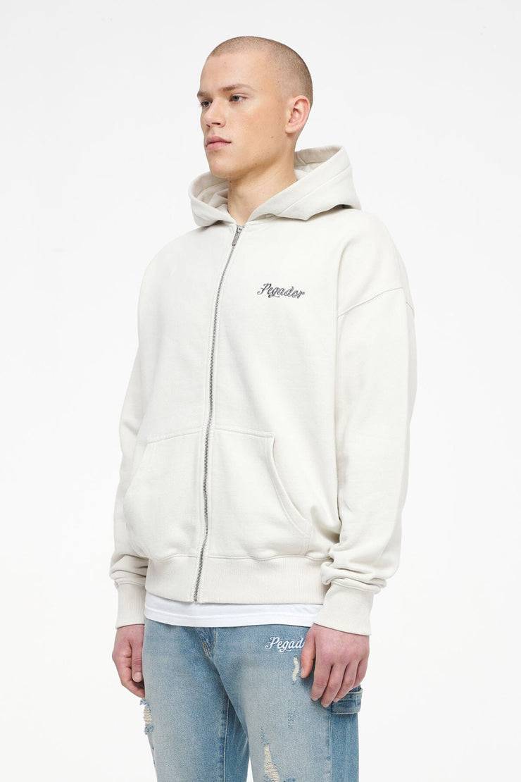 Pegador West Oversized Sweat Jacket Vintage Washed Angels Cream Bis zu 60% Rabatt