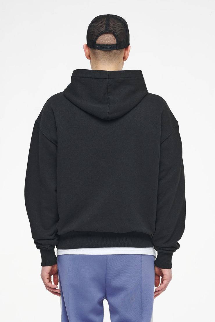 Pegador West Oversized Hoodie Vintage Washed Black Ink White Nur für heute