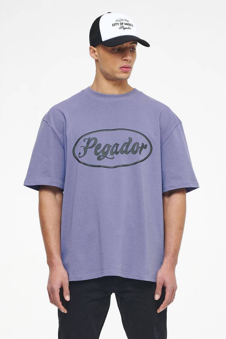Pegador West Oversized Tee Vintage Washed Magic Violet Sonderangebot der Fabrik