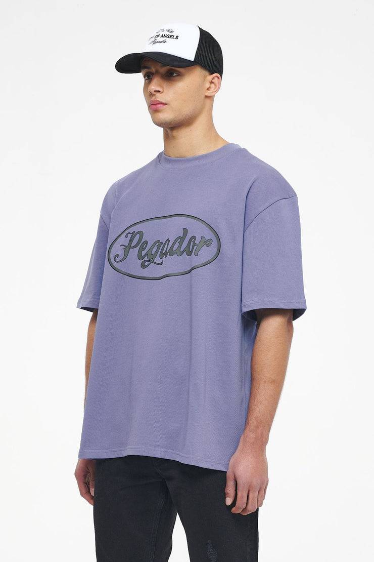 Pegador West Oversized Tee Vintage Washed Magic Violet Sonderangebot der Fabrik