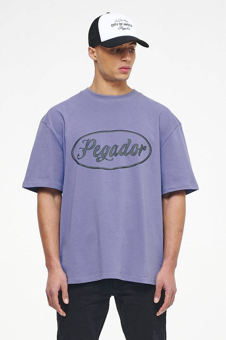 Pegador West Oversized Tee Vintage Washed Magic Violet Sonderangebot der Fabrik