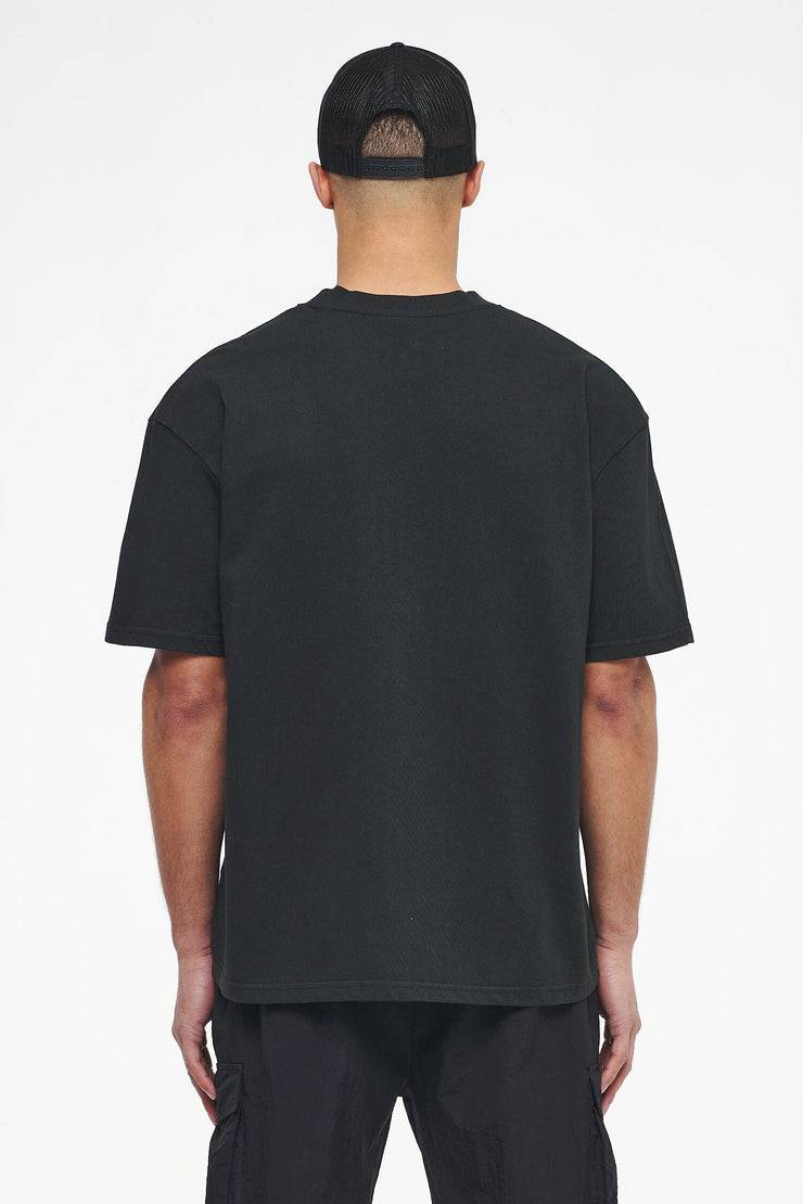 Pegador West Oversized Tee Vintage Washed Black Ink Vierteljährliche Förderung