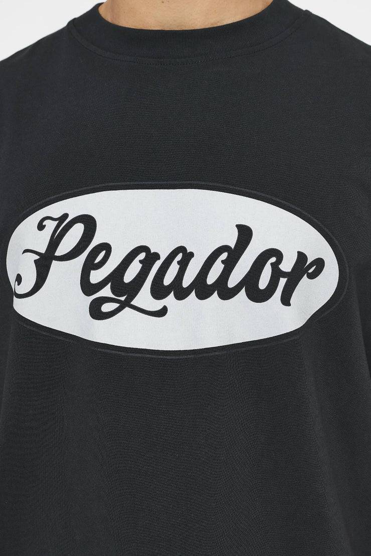 Pegador West Oversized Tee Vintage Washed Black Ink Vierteljährliche Förderung
