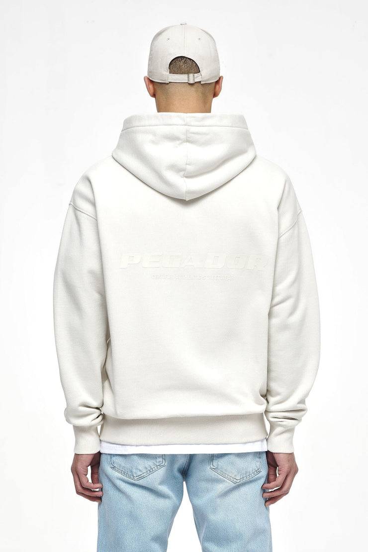 Pegador Colne Logo Oversized Sweat Jacket Vintage Washed Angels Cream Gum Discount Store für neue Produkte