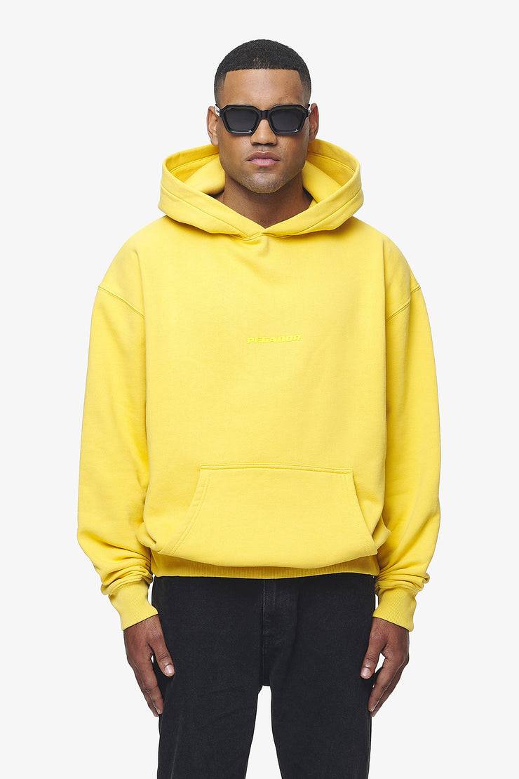 Pegador Colne Logo Oversized Hoodie Vintage Washed Solar Yellow Gum Nur noch ein Tag übrig