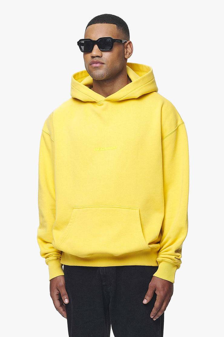 Pegador Colne Logo Oversized Hoodie Vintage Washed Solar Yellow Gum Nur noch ein Tag übrig