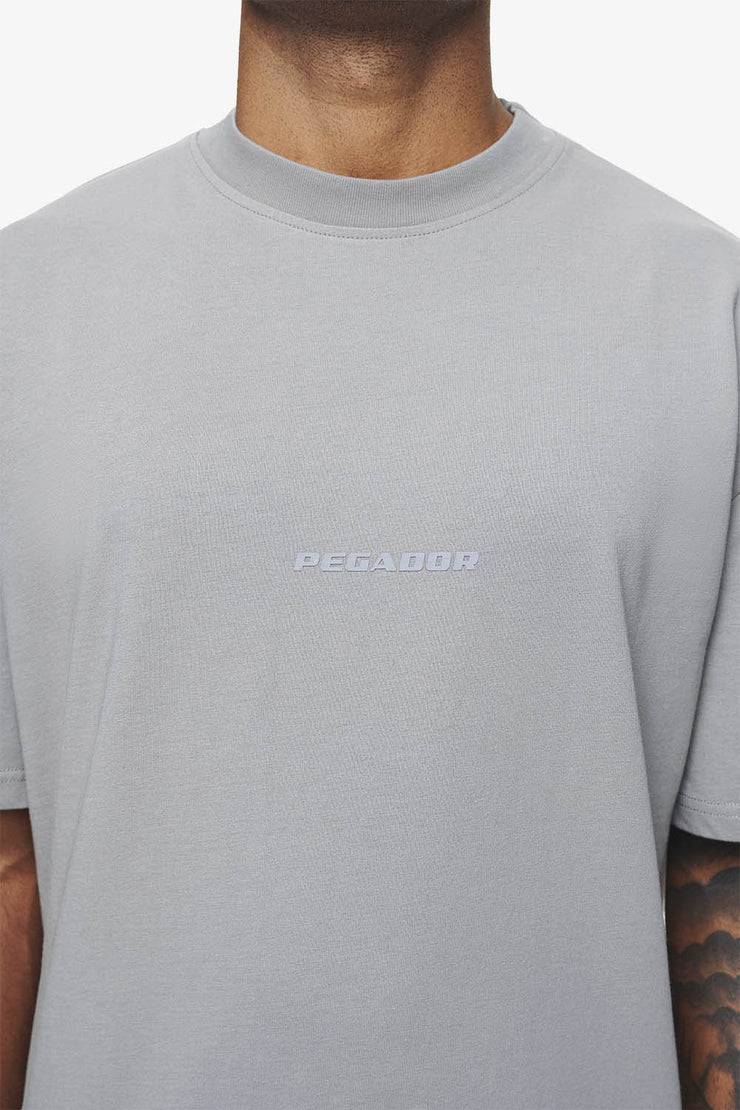 Pegador Colne Logo Oversized Tee Vintage Washed Dusk Grey Gum Riesige Rabatte