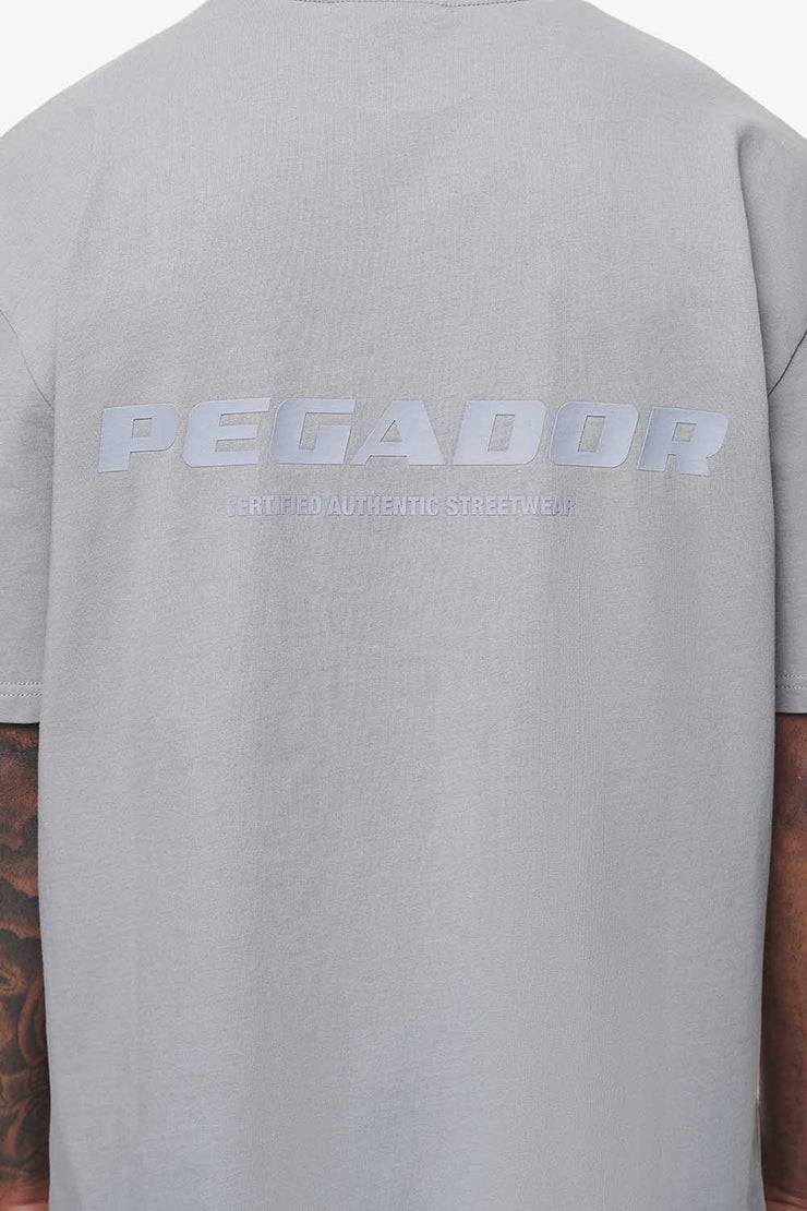 Pegador Colne Logo Oversized Tee Vintage Washed Dusk Grey Gum Riesige Rabatte