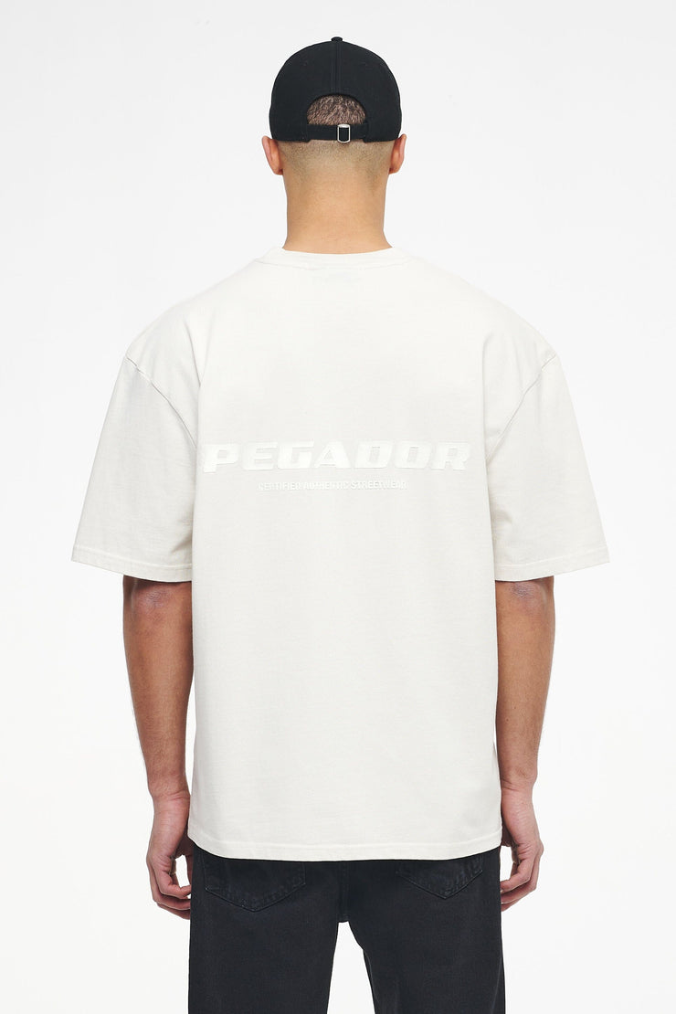 Pegador Colne Logo Oversized Tee Vintage Washed Angels Cream Gum 50% Rabatt mit kostenlosem Versand