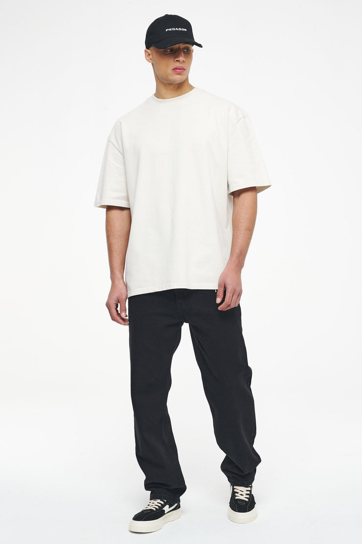 Pegador Colne Logo Oversized Tee Vintage Washed Angels Cream Gum 50% Rabatt mit kostenlosem Versand