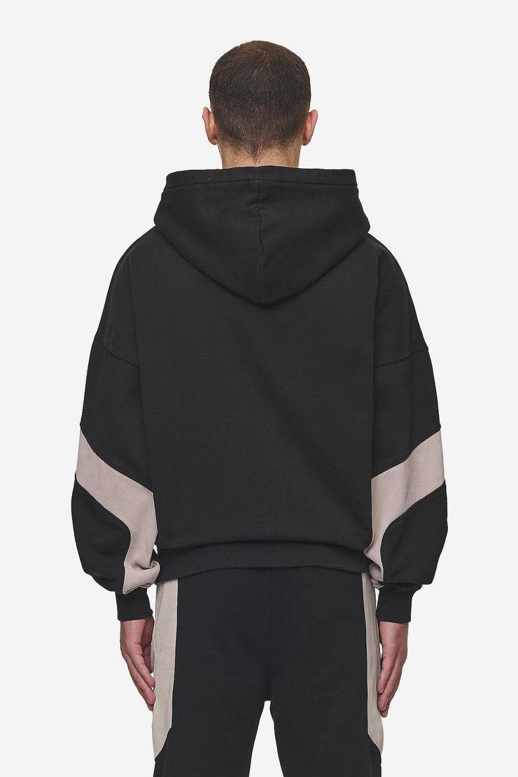 Pegador Aderno Boxy Sweat Jacket Washed Black Light Beige Günstiger Verkauf