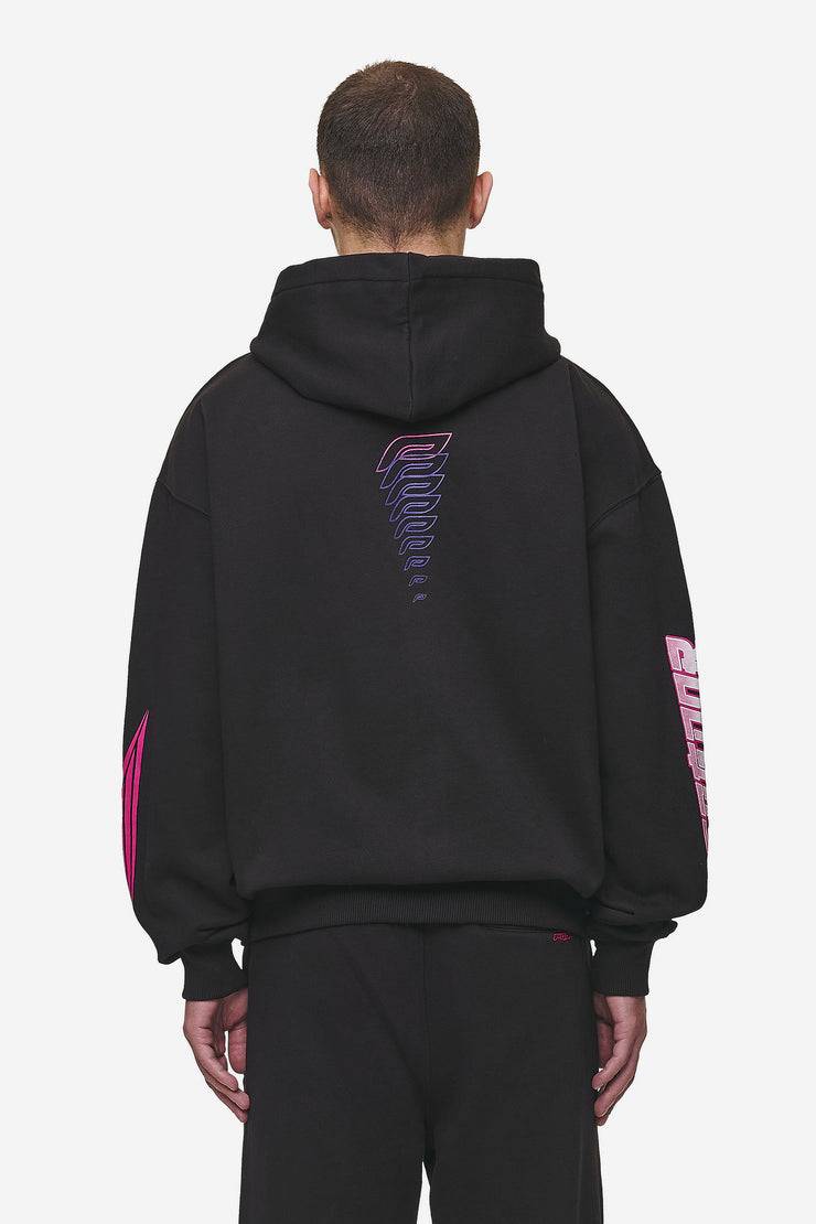 Pegador Saxon Oversized Sweat Jacket Washed Black Fabrik Onlineshop