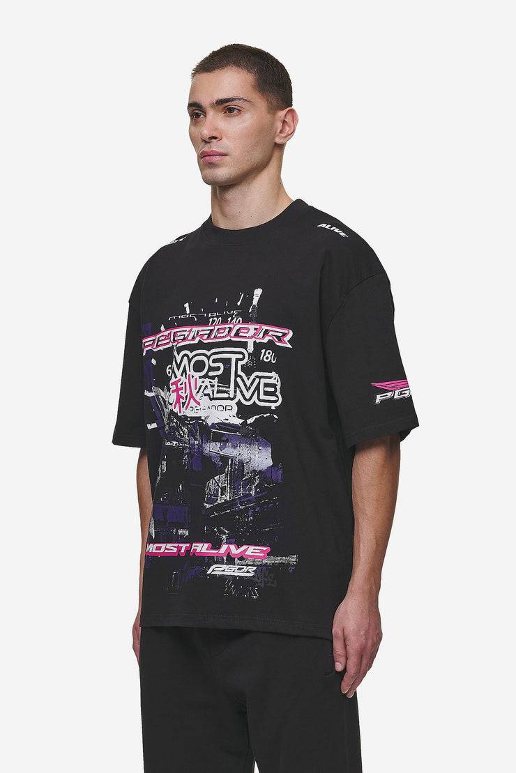 Pegador Saxon Oversized Tee Washed Black Sonderangebot