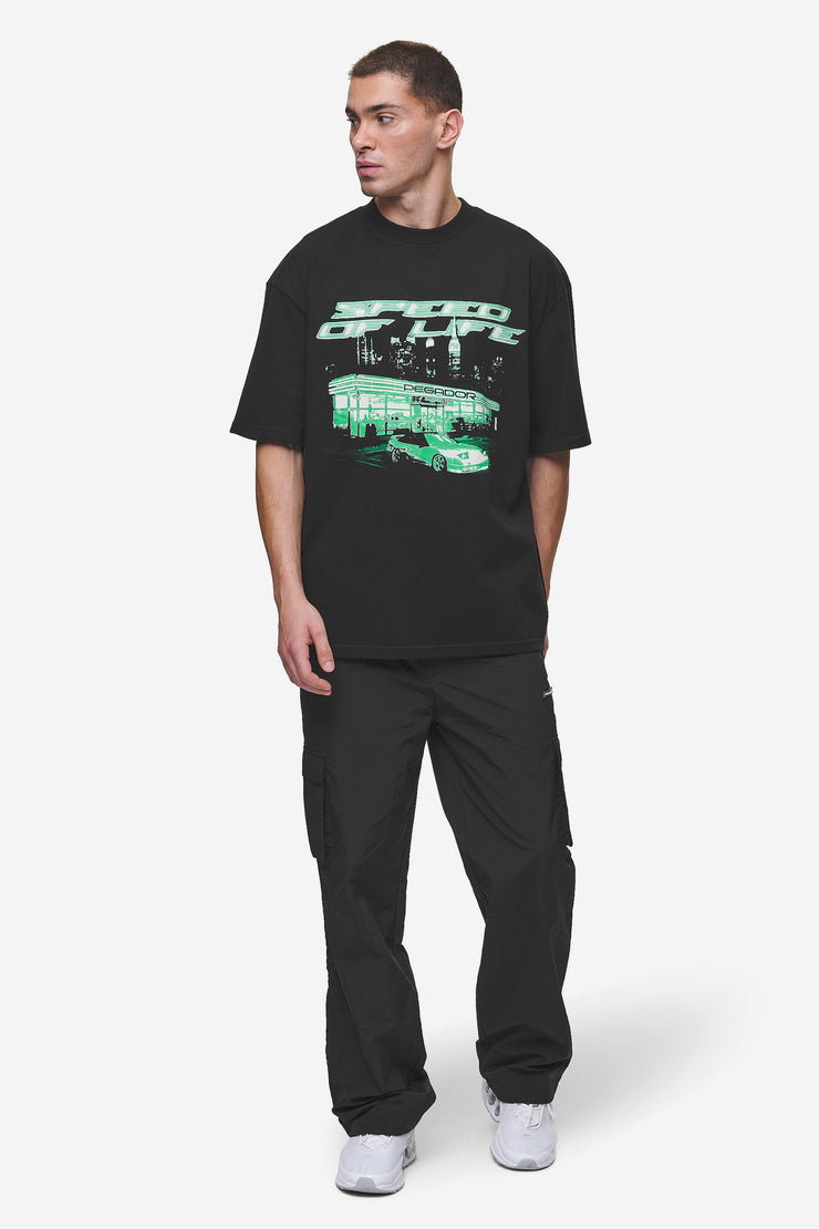 Pegador Conner Oversized Tee Washed Black Rabatt