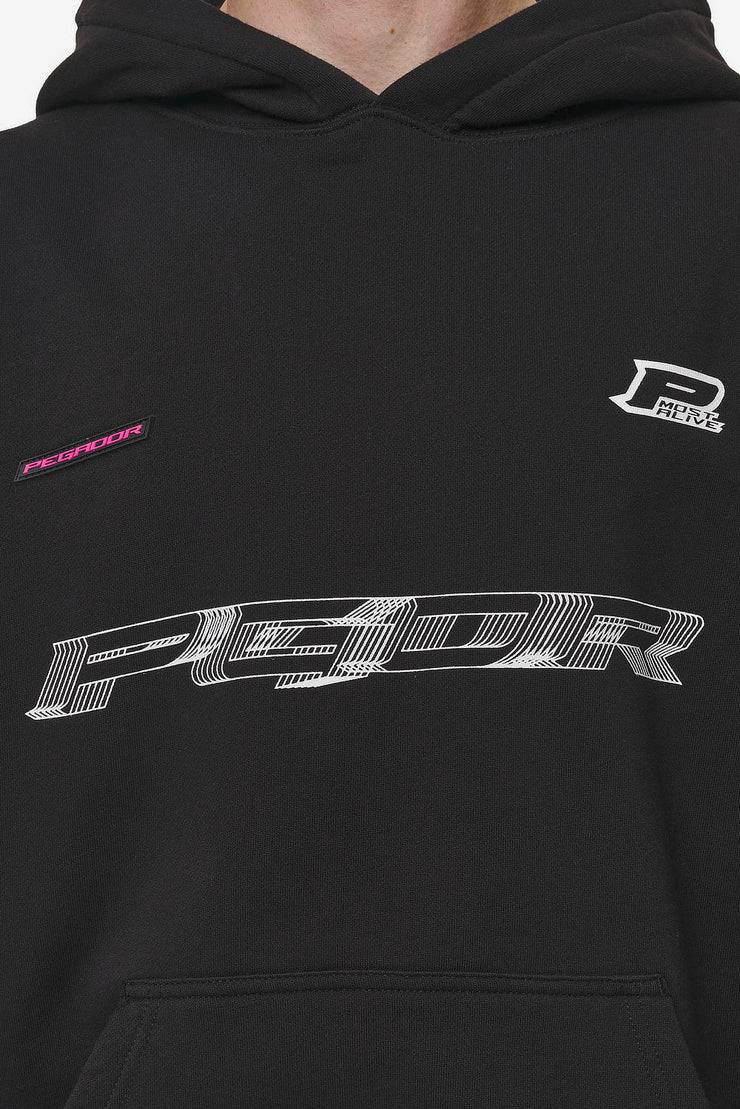 Pegador Iron Boxy Hoodie Washed Black Flash Sale