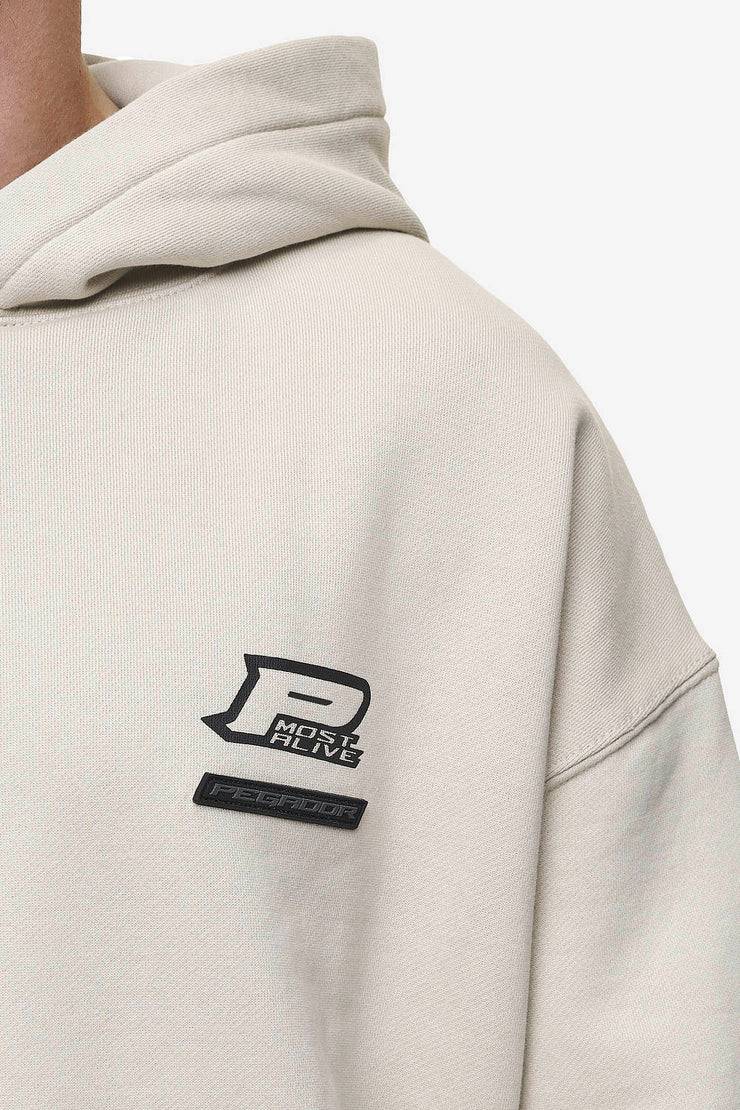 Pegador Hawkins Oversized Hoodie Washed Light Beige Online Shopping