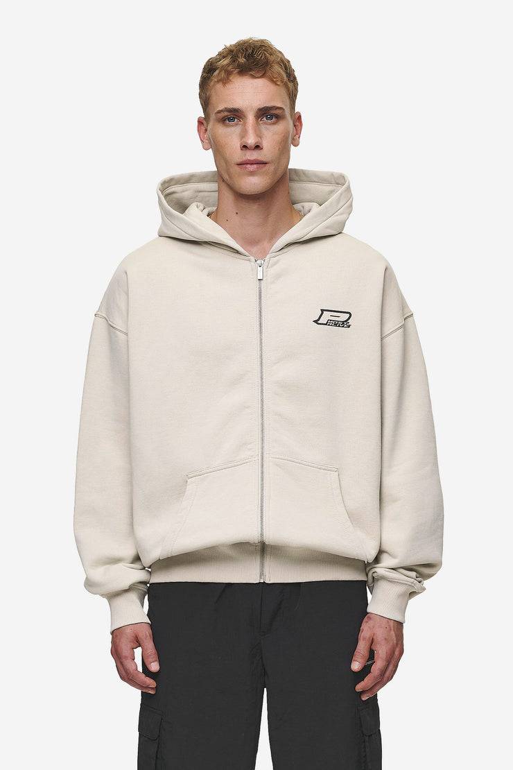 Pegador Fox Oversized Sweat Jacket Washed Light Beige Preisnachlass