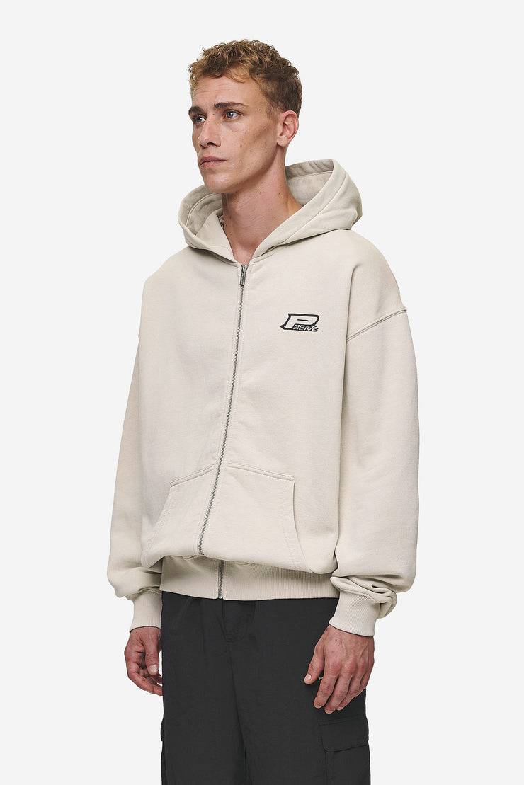 Pegador Fox Oversized Sweat Jacket Washed Light Beige Preisnachlass