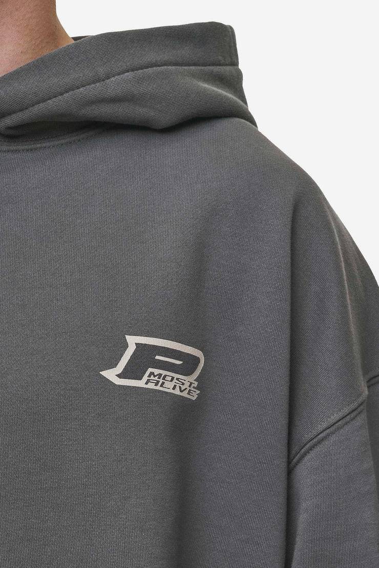 Pegador Fox Oversized Hoodie Washed Anthracite Saisonschlussverkauf