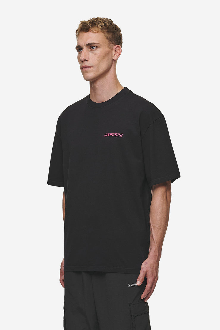 Pegador Bowin Oversized Tee Washed Black Weihnachtsangebot