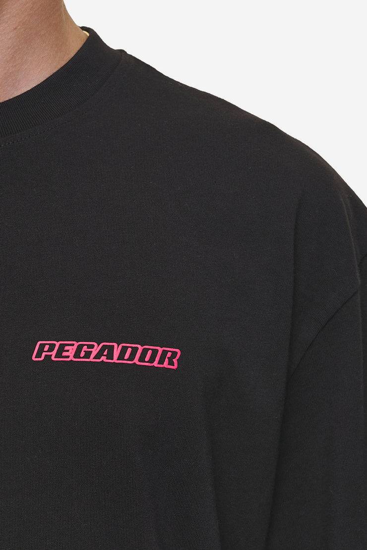 Pegador Bowin Oversized Tee Washed Black Weihnachtsangebot