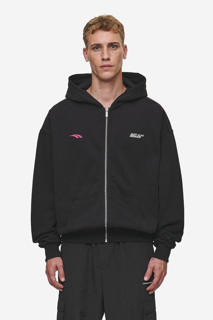 Pegador Clayton Oversized Sweat Jacket Washed Black Valentinstagsangebot
