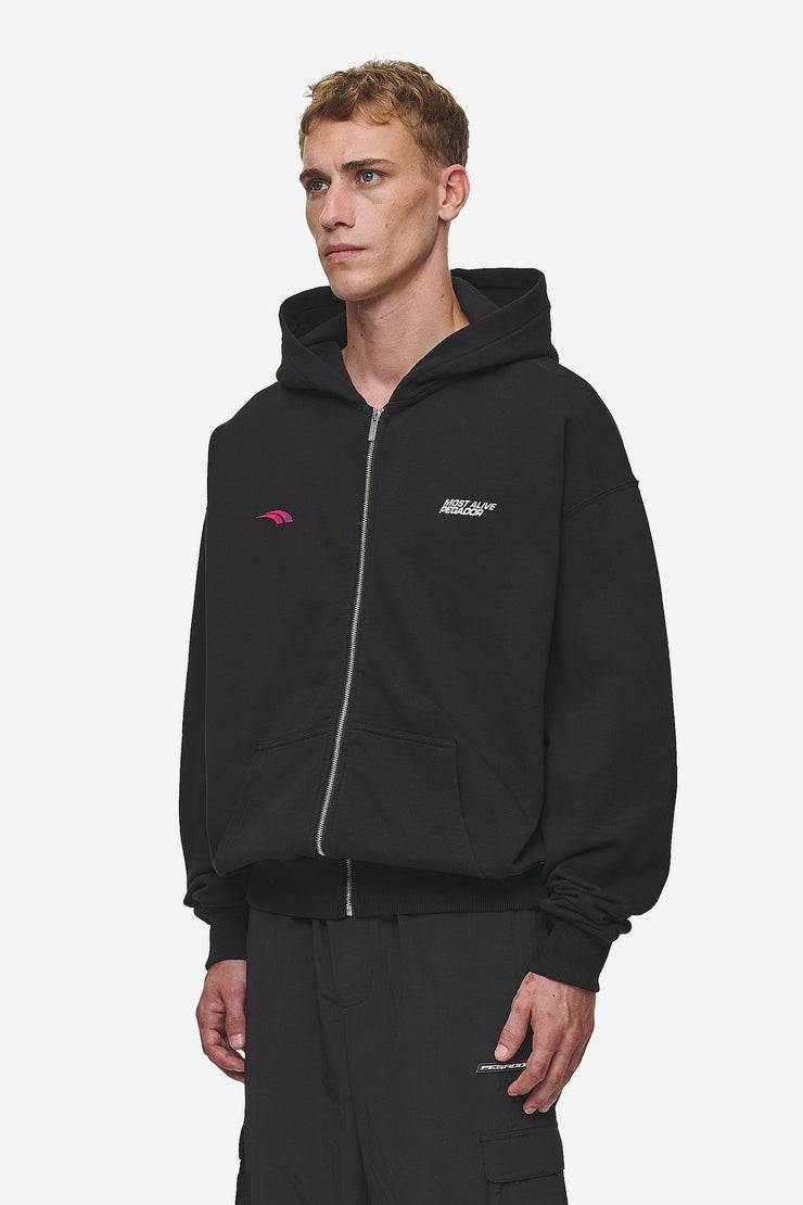 Pegador Clayton Oversized Sweat Jacket Washed Black Valentinstagsangebot