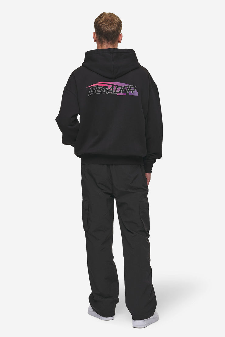 Pegador Clayton Oversized Sweat Jacket Washed Black Valentinstagsangebot