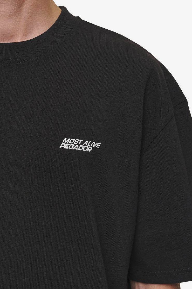 Pegador Clayton Oversized Tee Washed Black Jubiläumsangebot