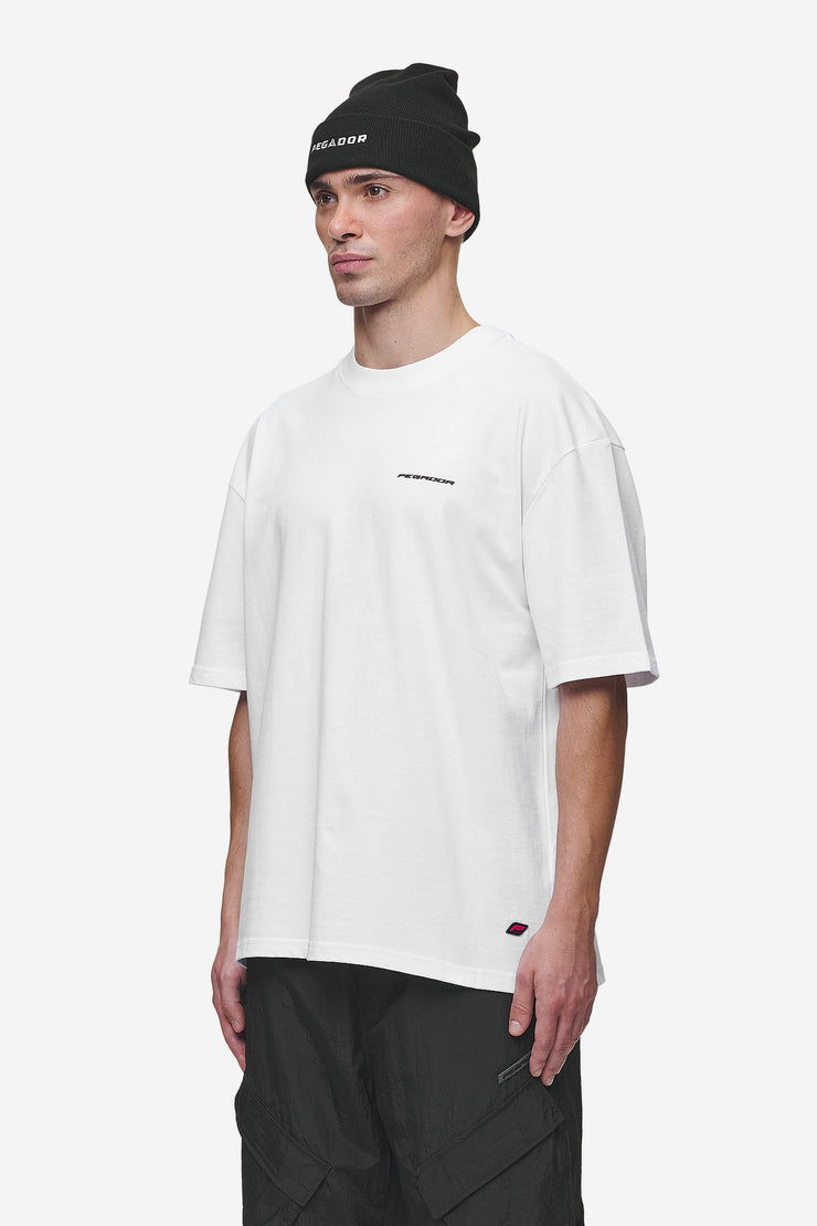 Pegador Charles Oversized Tee White Lagerräumung