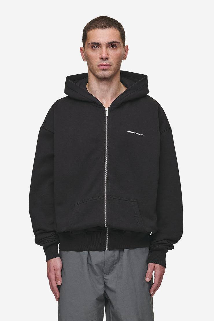 Pegador Charles Oversized Sweat Jacket Washed Black Heißer Verkauf