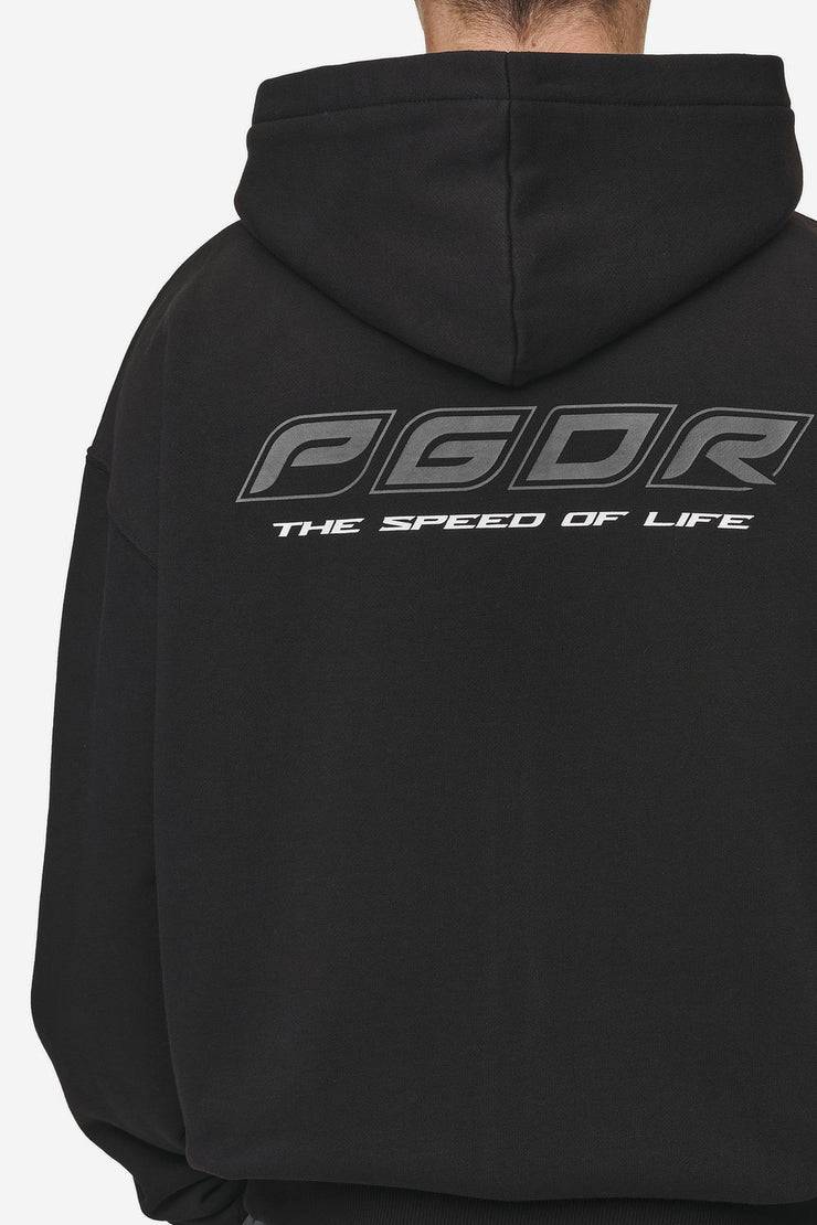Pegador Charles Oversized Sweat Jacket Washed Black Heißer Verkauf