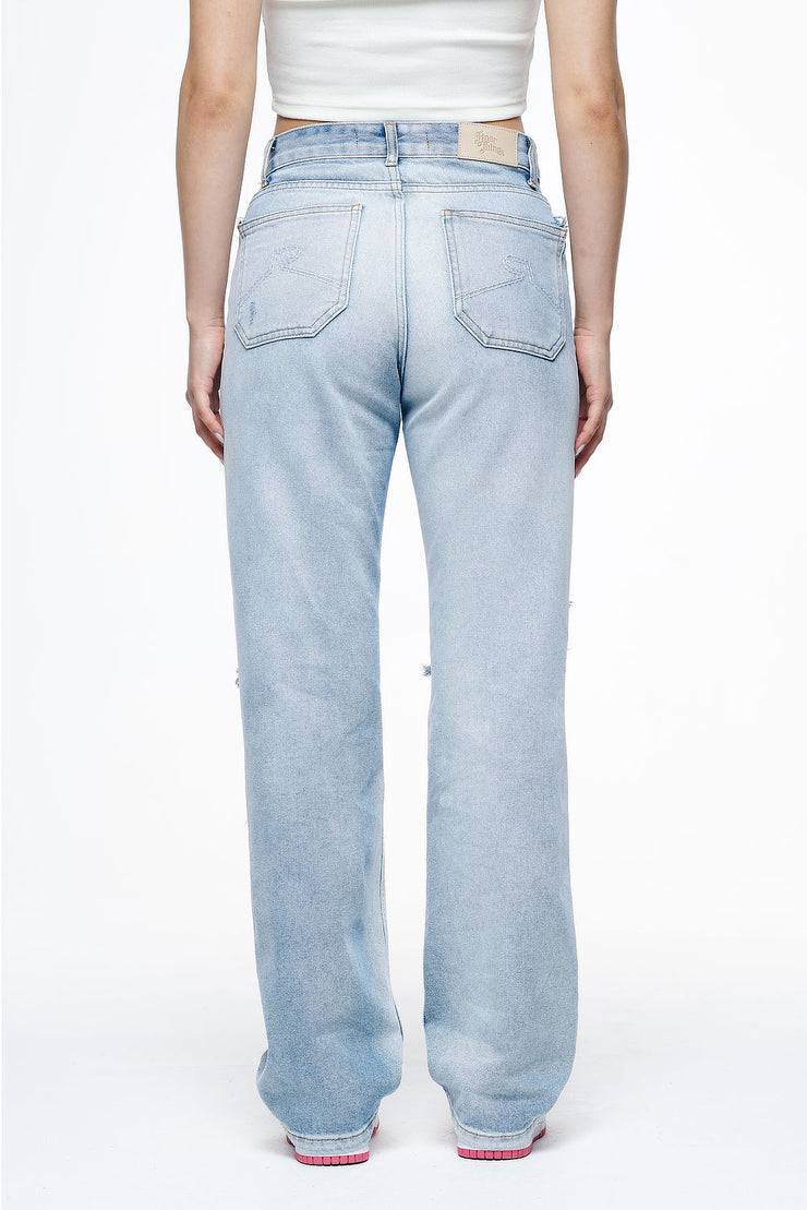 Pegador Soliera Distressed Wide Jeans Light Blue Bestseller