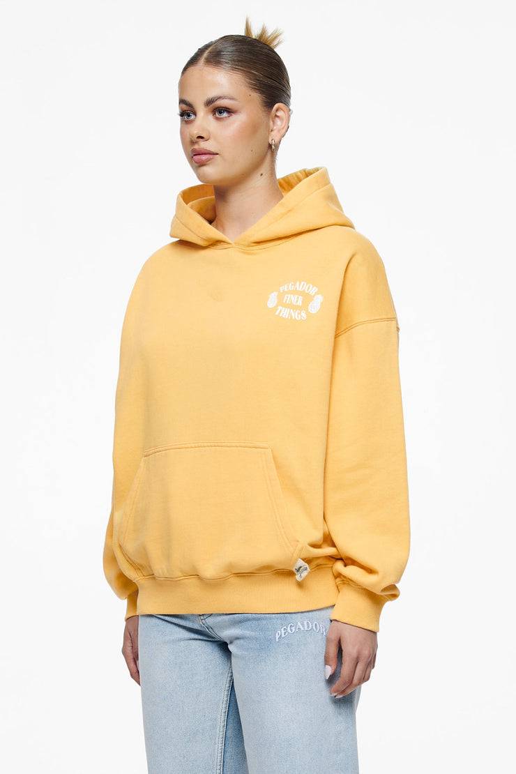 Pegador Roma Oversized Hoodie Vintage Washed Golden Sun Kostenlose Rückgabe