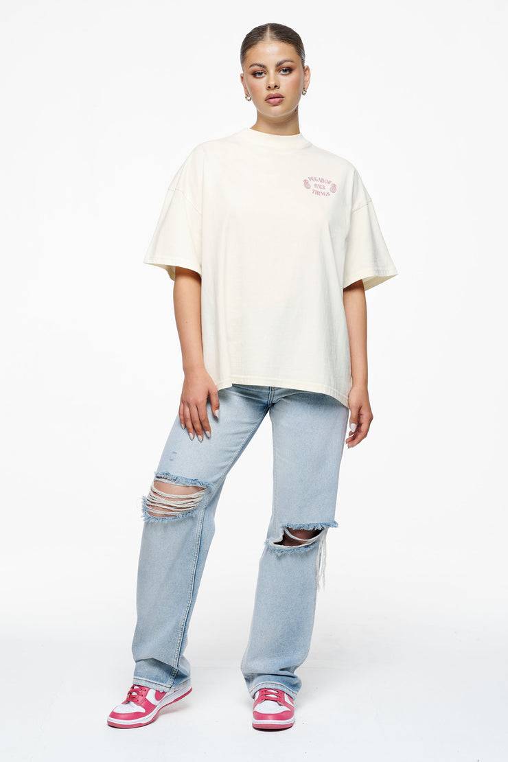 Pegador Roma Heavy Oversized Tee Vintage Washed Unbleached Begrenzte Freigabe