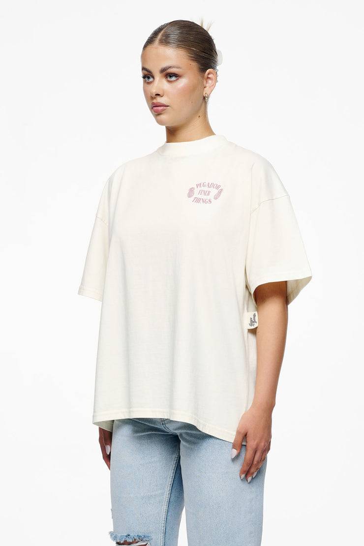 Pegador Roma Heavy Oversized Tee Vintage Washed Unbleached Begrenzte Freigabe