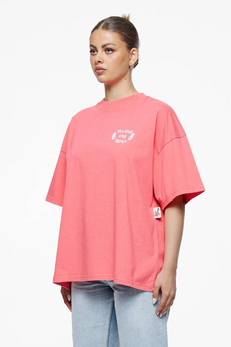 Pegador Roma Heavy Oversized Tee Vintage Washed Strawberry Letzte 3 Tage