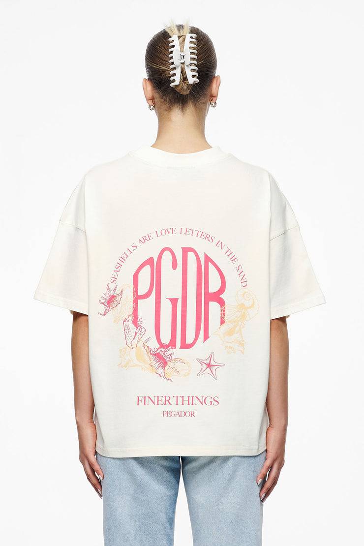 Pegador Metra Heavy Oversized Tee Vintage Washed Unbleached Neueste Stile