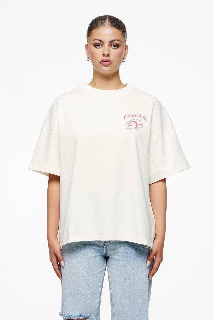 Pegador Metra Heavy Oversized Tee Vintage Washed Unbleached Neueste Stile
