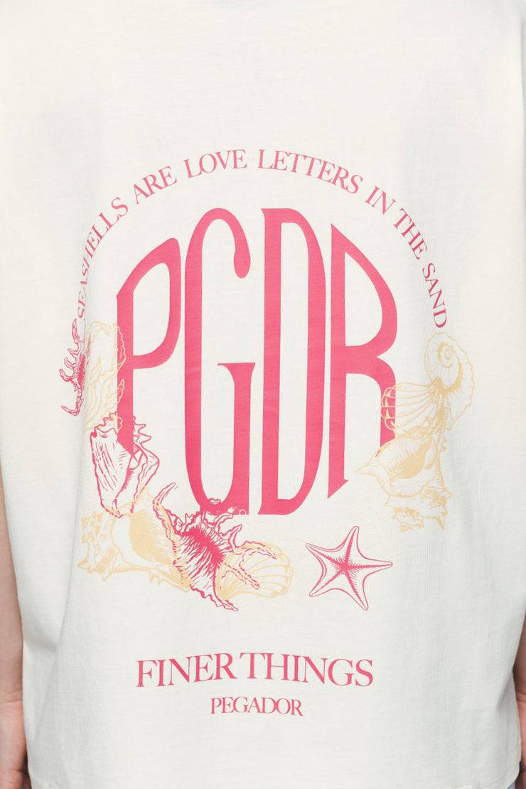 Pegador Metra Heavy Oversized Tee Vintage Washed Unbleached Neueste Stile