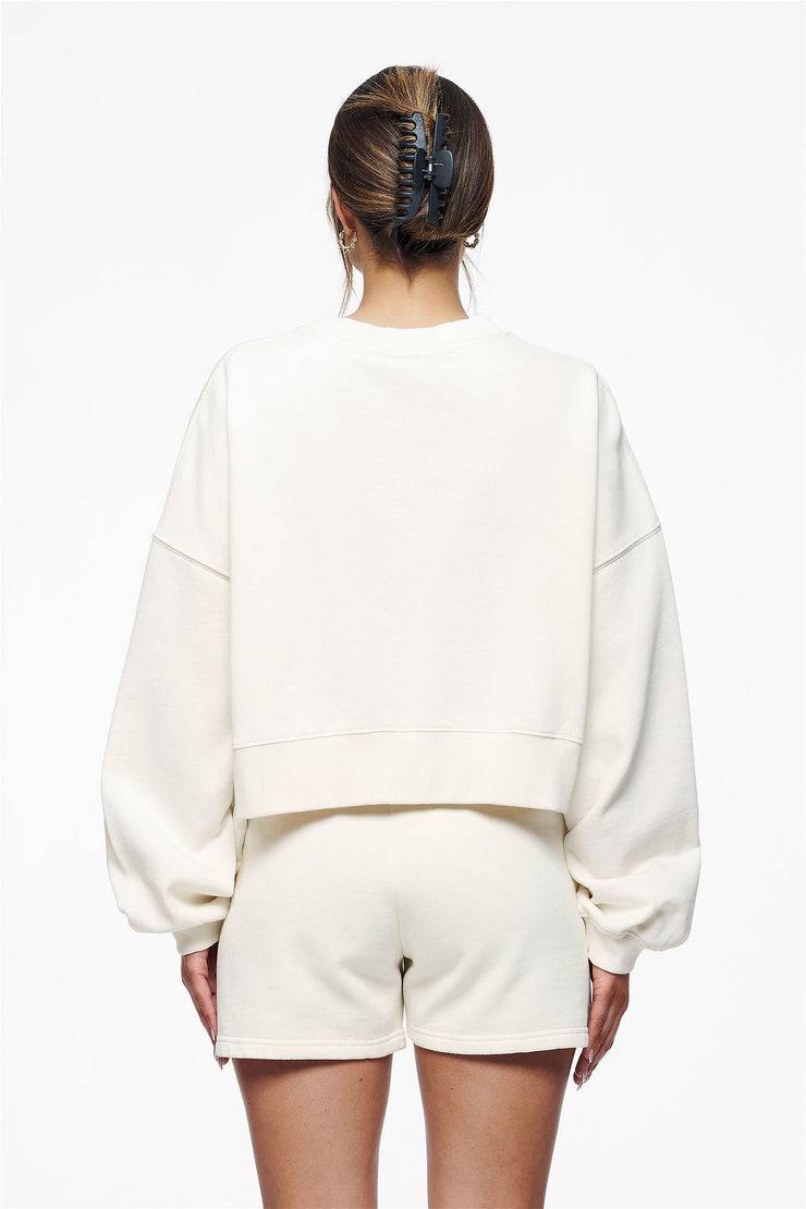 Pegador Londa Cropped Oversized Sweater Vintage Washed Unbleached Gum Letzte 2 Tage