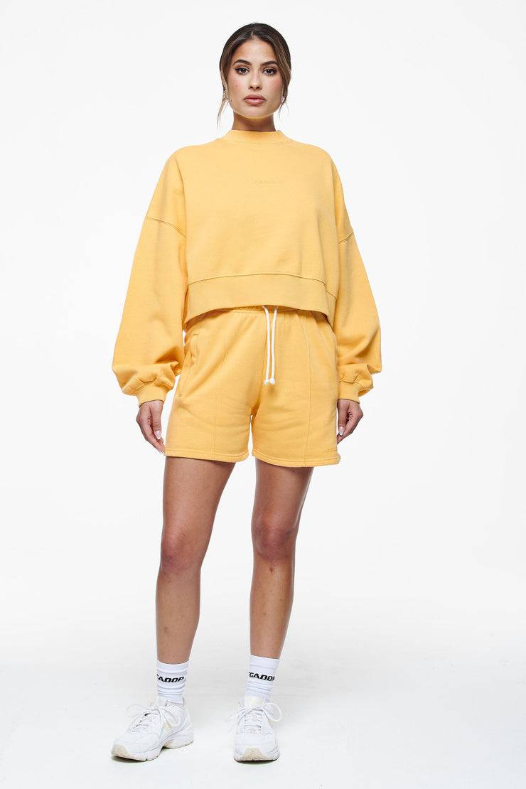 Pegador Londa Cropped Oversized Sweater Vintage Washed Golden Sun Gum Letzter Tag