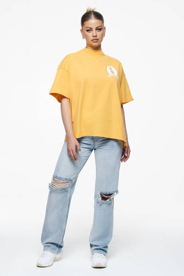 Pegador Brenda Heavy Oversized Tee Vintage Washed Golden Sun Clearance-Verkauf