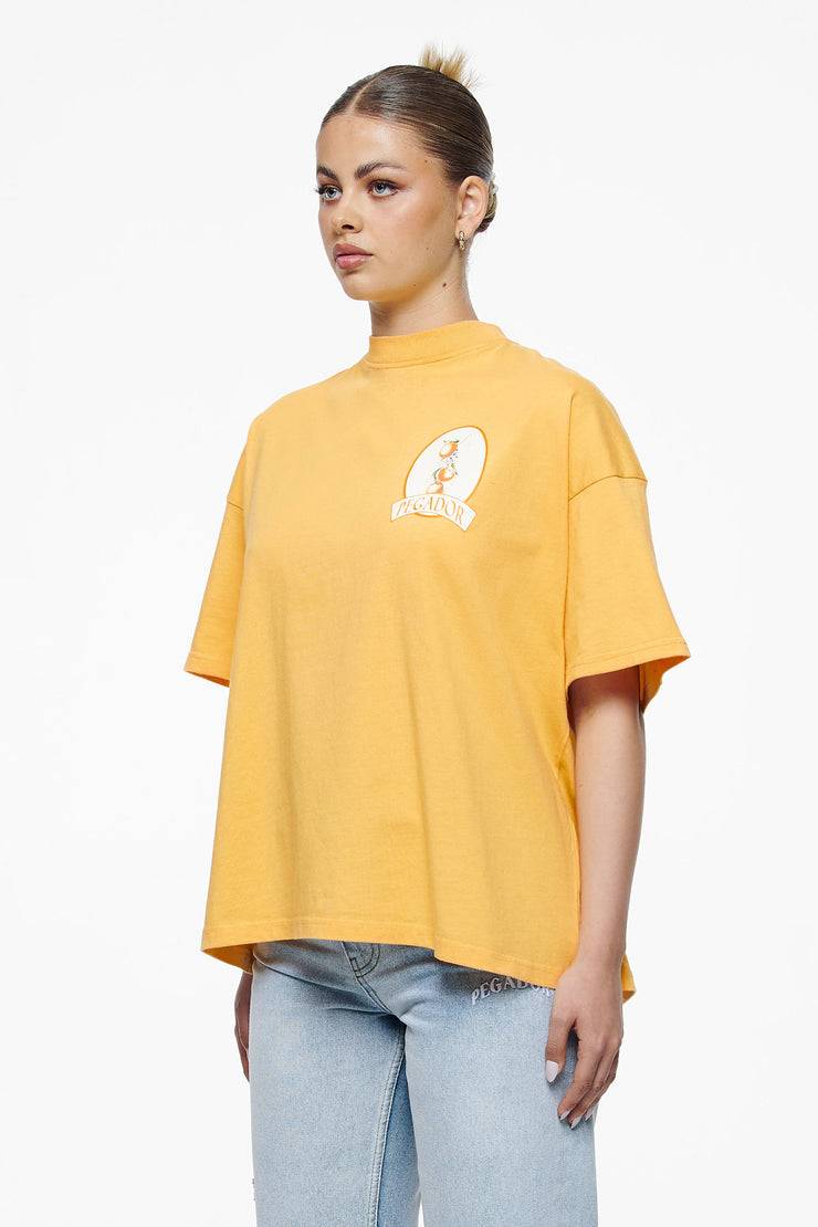Pegador Brenda Heavy Oversized Tee Vintage Washed Golden Sun Clearance-Verkauf