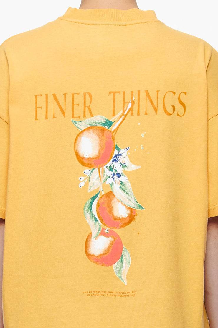 Pegador Brenda Heavy Oversized Tee Vintage Washed Golden Sun Clearance-Verkauf