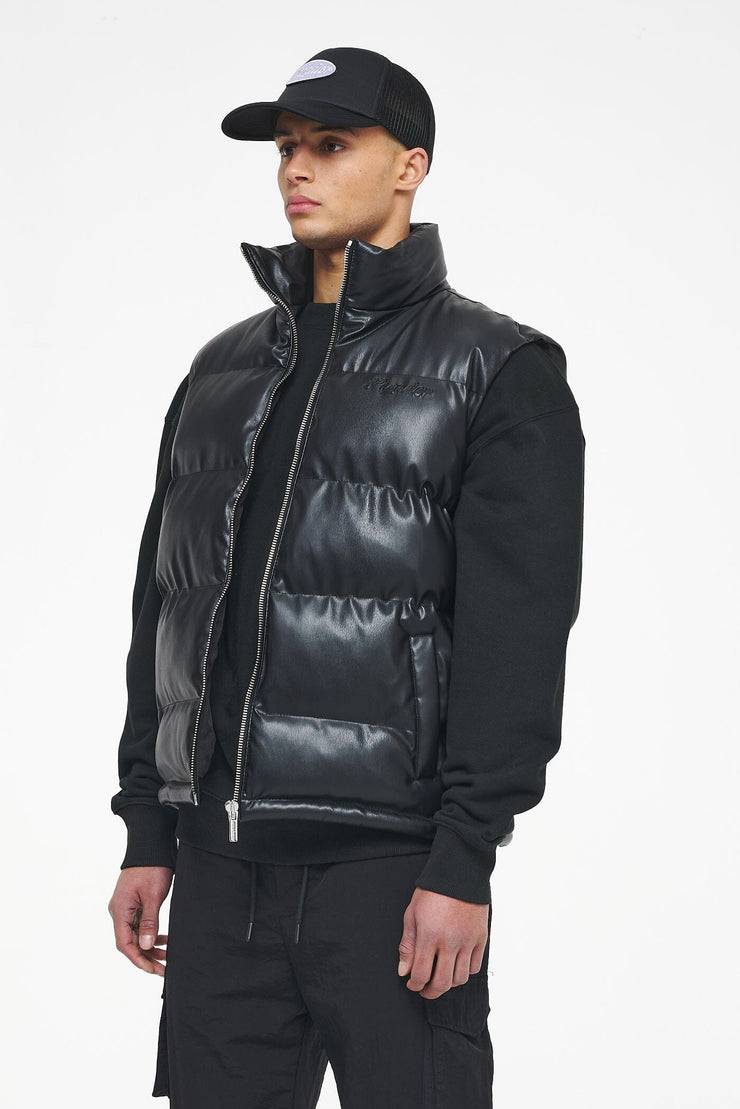 Pegador Arid Faux Leather Vest Black Ink Auslauf