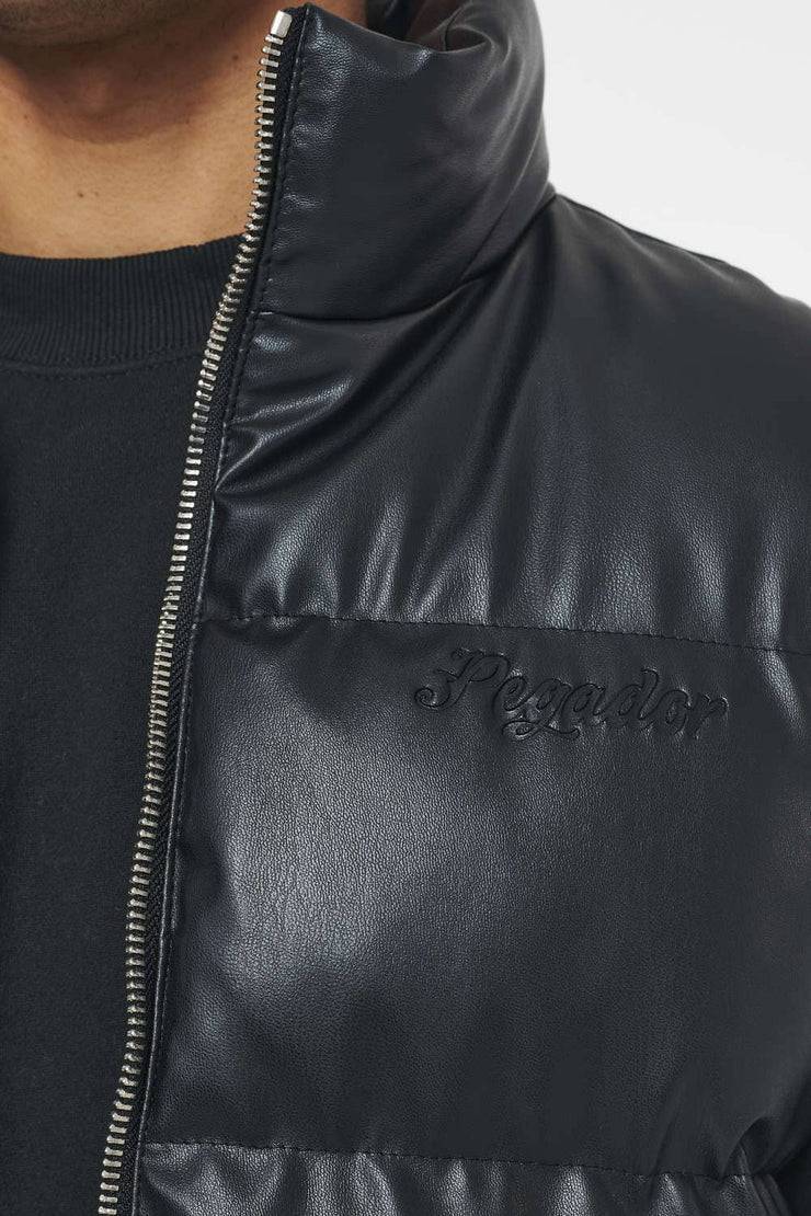 Pegador Arid Faux Leather Vest Black Ink Auslauf