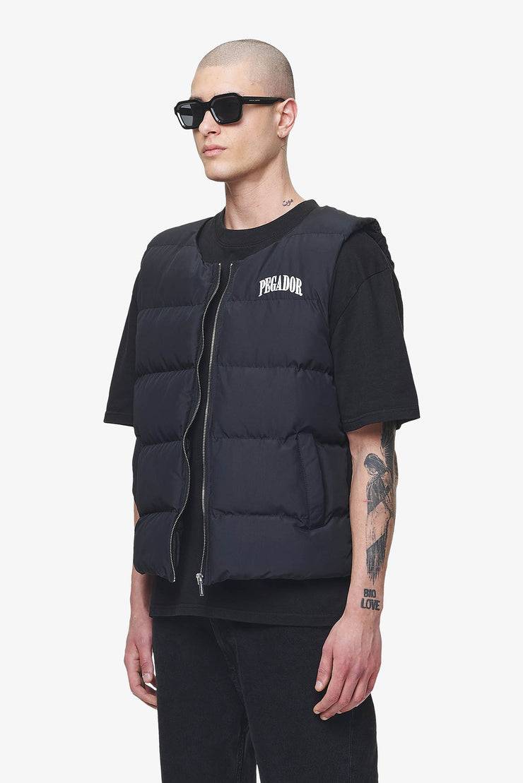 Pegador Aberdeen Round Neck Puffer Vest Black Ink Sonderangebot